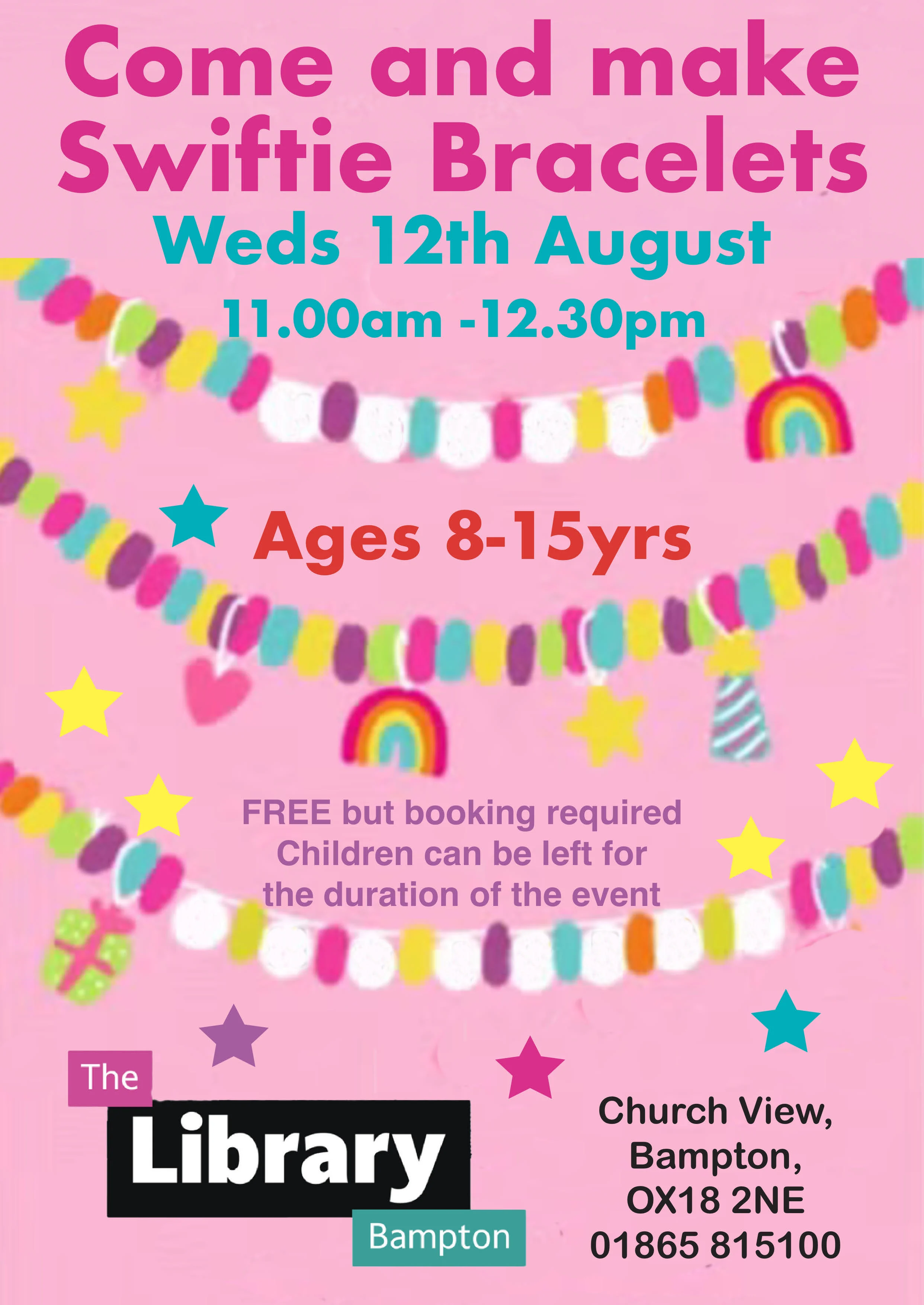 Come and make Swiftie Bracelets at Bampton Library