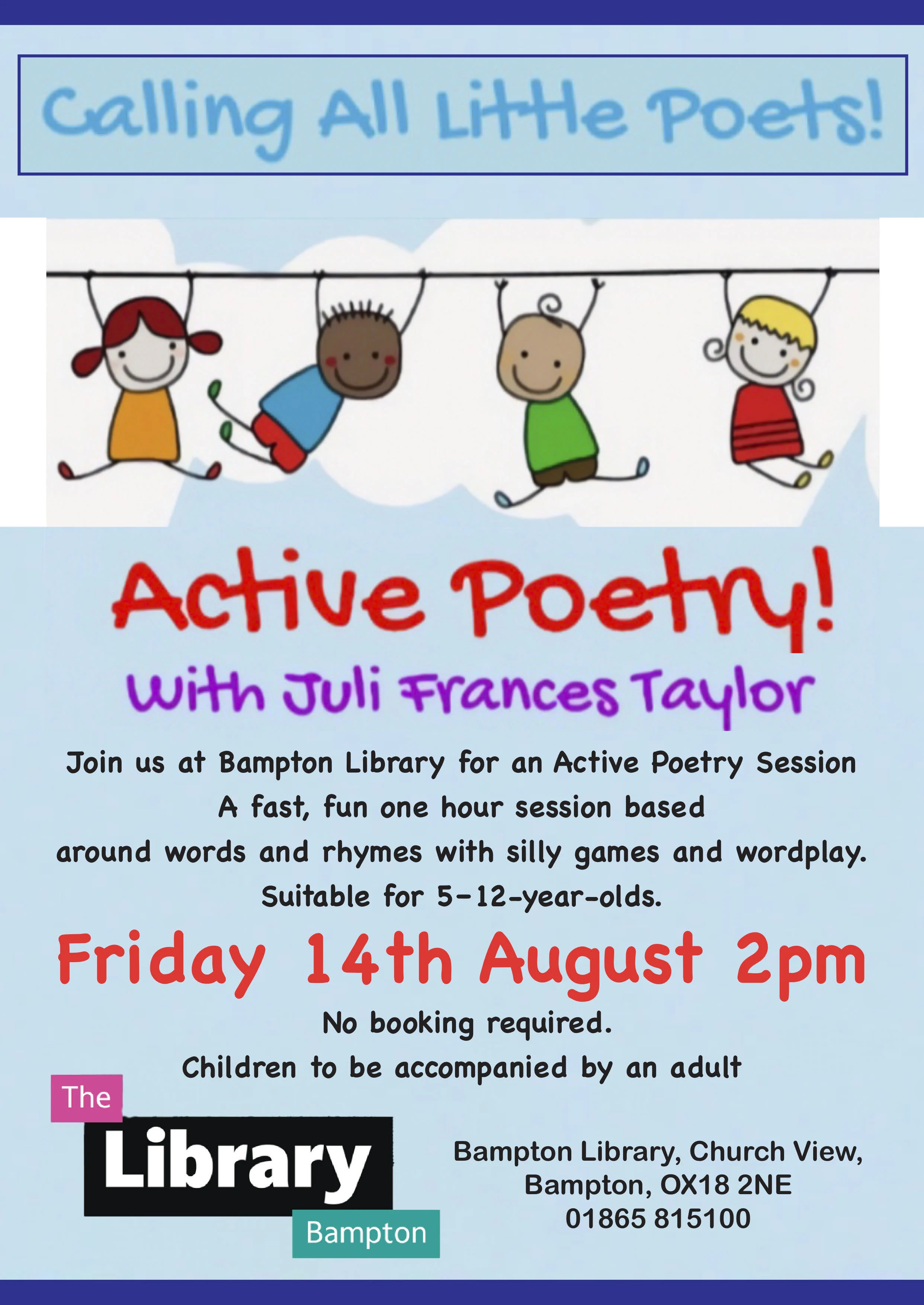 Calling All Little Poets – Active Poetry At Bampton Library